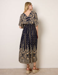 Floral Border Design Dress