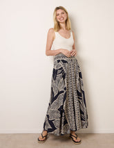 Deep Waist Extra Wide Flowy Trousers