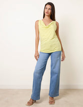 Sleeveless Cowl Neck Viscose Jersey Top