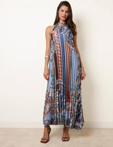 Satin Pleated Dress