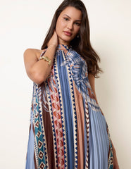 Satin Pleated Dress