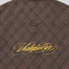 Camisa WhatUp Men Cuadros Boxy Brown