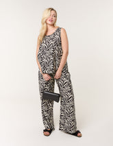 Leaf Print Vest and Trouser Set