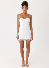 Aloura Lace Mini Dress - White