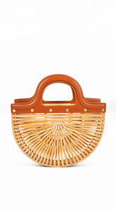 Belize Bamboo Handbag - Beige