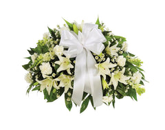 Half Casket Spray - All White bloomexusa