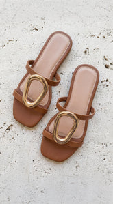 Atlas Flat Sandals - Brown