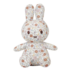 Miffy Kuscheltier Hase Vintage Little Flowers 25 cm – weicher Cord-Kuschelhase im mehrfarbigen Blumen-Design ab Geburt