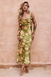 Marigold Dream Maxi Dress - Olive
