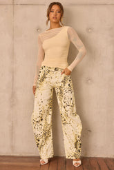 Montmartre Leopard Denim Jeans - Snow Leopard