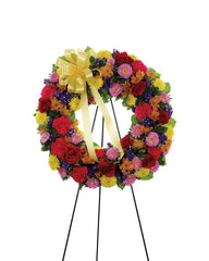 MULTI-COLOR STANDING SYMPATHY WREATH bloomexusa