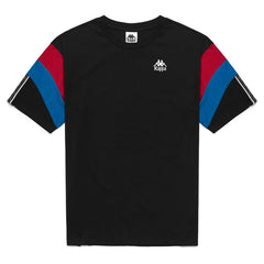 Polera Kappa 222 Banda Otto Black Red Racing Blue