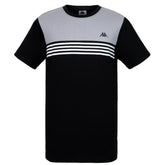 Polera Kappa Men Color Block Black Grey White