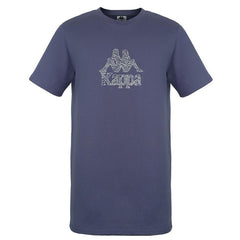 Polera Kappa Men Logo Topographic Blue