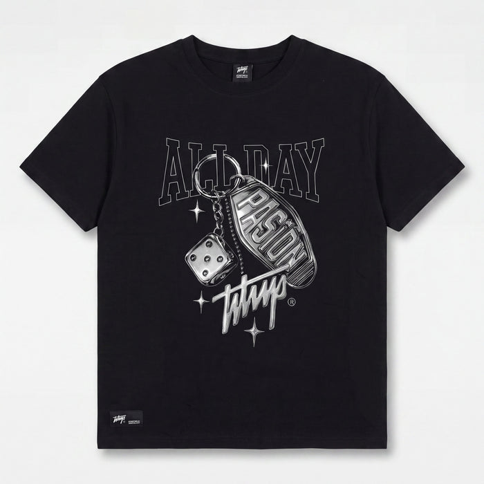 Polera WhatUp Men Oversize Passion Keychain Black