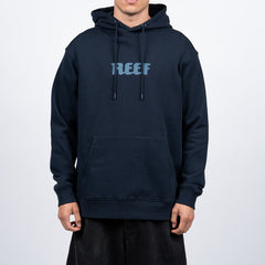 Polerón Hoodie Reef Men Blue Logo Light Blue