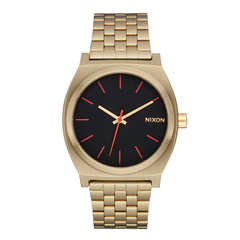 Reloj Time Teller Yellow Gold Black Red