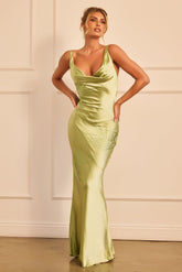 Serein Drape Maxi Dress - Apple Green