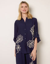 Floral Embroidery Shirt