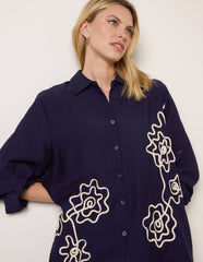 Floral Embroidery Shirt