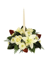 White Magnolia Christmas Centerpiece bloomexusa