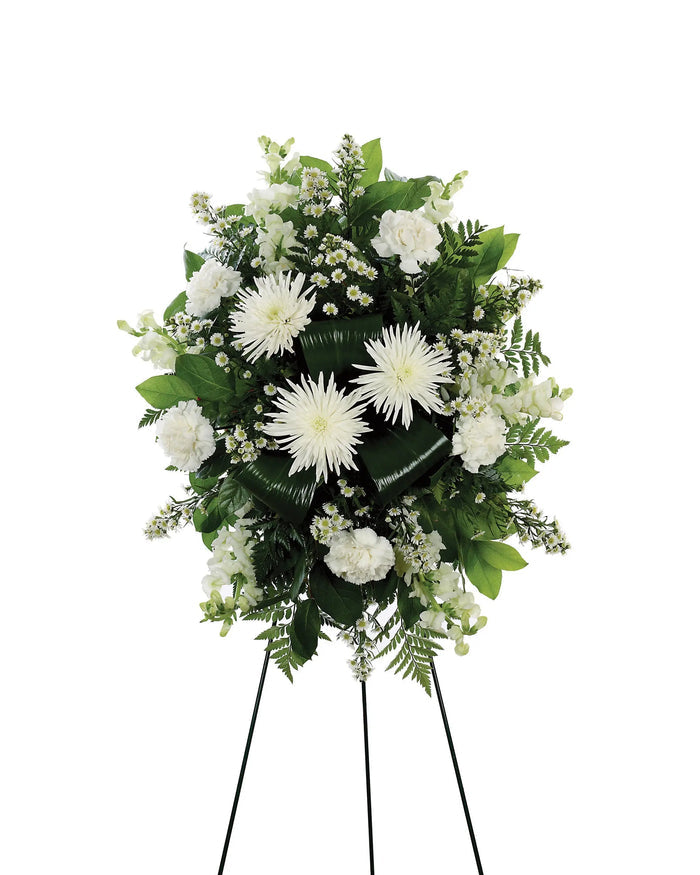 WHITE STANDING SPRAY bloomexusa