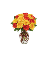 YELLOW & ORANGE ROSE BOUQUET bloomexusa