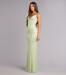 Alex Floral Tie-Back Formal Dress