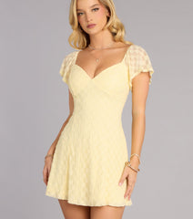 Soft Girl Season Lace A-Line Mini Dress