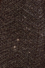 Embellished Scoop-Neck Thigh-Split Maxi Dress in Brown
