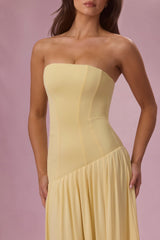Jersey Strapless Gown in Butter