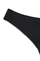 Seamless Knit Thong in Black