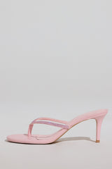 Heeled Sandal  in Blush Pink