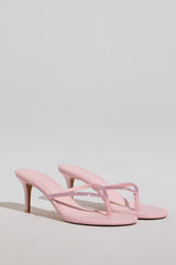 Heeled Sandal  in Blush Pink