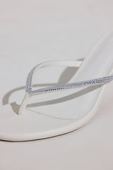 Heeled Sandal  in White