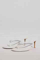 Heeled Sandal  in White