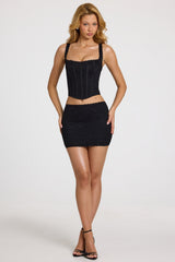 Lace Mini Skirt in Black