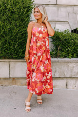Hula Happiness Midi In Aurora Red