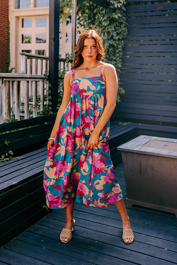 Hula Happiness Midi In Teal