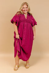 Wine Tasting Ready Midi in Sangria Curves