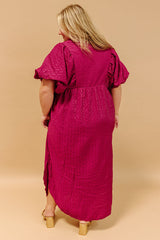 Wine Tasting Ready Midi in Sangria Curves