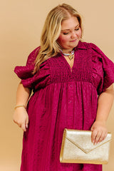 Wine Tasting Ready Midi in Sangria Curves
