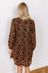 Fifth Avenue Embroidered Mini Dress in Black