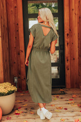 Madison Avenue Stroll Midi in Olive