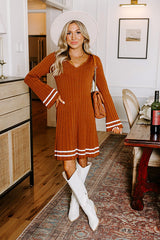 Cafe Cutie Ribbed Mini Dress