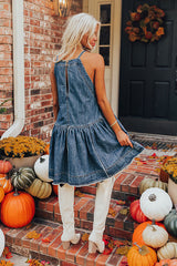 Always In Style Denim Mini Dress in Dark Wash