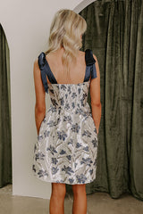Stunning Moment Floral Jacquard Mini Dress