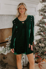 Vino At Midnight Velvet Mini Dress