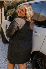 Lively Lattes Ribbed Sweater Dress Curves
