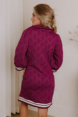 Charming Glance Knit Mini Dress in Orchid